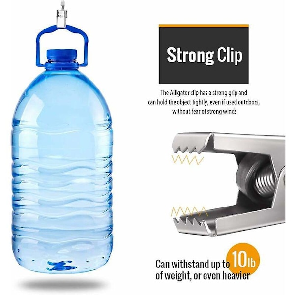 15 Pakke Gardinklips, Sterk Rustfritt Stål Party Wire Lysholder for Oppheng av RV Markise Lysbilder