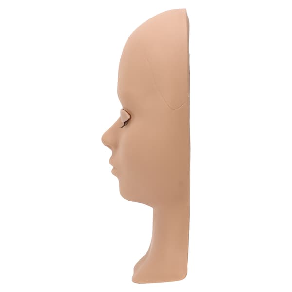 Vipper Mannequin Hode Myk Silikon Erstattede Øyelokk Mannequin Hode for Vippeextensions Praksis Lys Brun