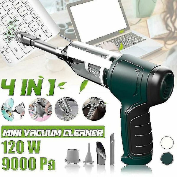 Vihreä kannettava johdoton ilmapuhallin - 120 W, 9000pa power