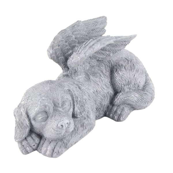 Kæledyr mindesmærke statue harpiks sovende kæledyr engel have skulptur til kæledyr mindesmærke gravsten ornament engel hund