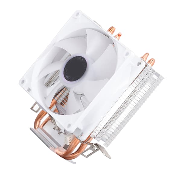 CPU-køleventilator 3,5 tommer 2 varmerør 3-benet 12VDC 2000RPM Hydraulisk leje CPU-luftkøler til Intel 775 1150 1151 1155