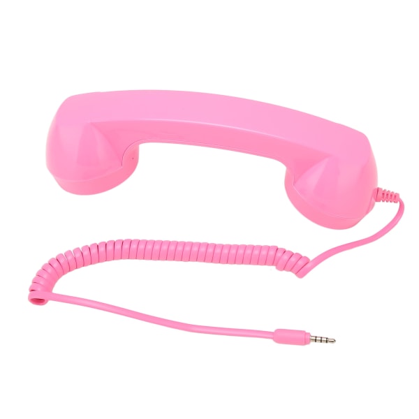Retro telefonlur Multifunktion Strålningssäker handhållen mobiltelefonmottagare för mobiltelefoner Datorer Rosa Pink