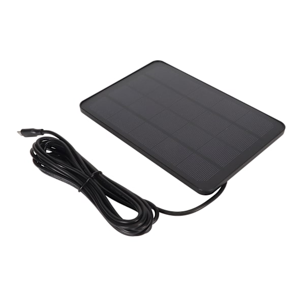 Kamera Solpanel IP65 Vattentät Kamera Laddare 5V 4W Hög Effektivitet för Micro USB C Svart