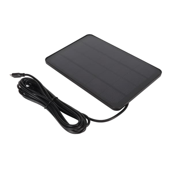 Kamera Solpanel IP65 Vattentät Kameraladdare 5V 4W Hög Effektivitet för Micro USB C Svart