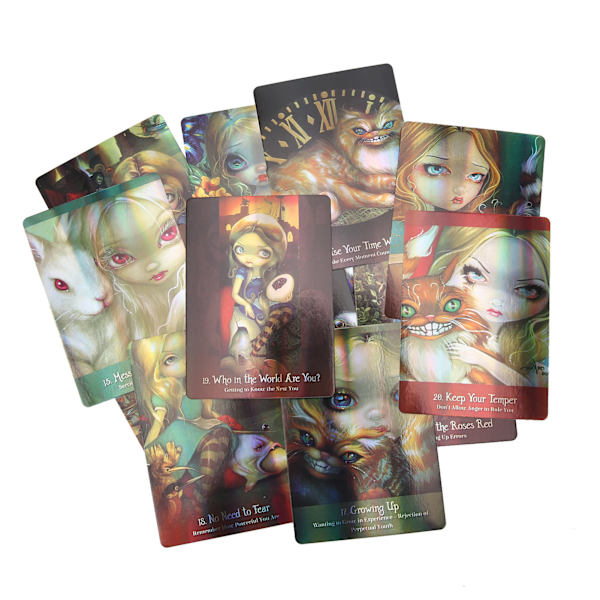 Wonderland Tarot-kort Familiebrettspill Mystisk Interaktiv Spådomskort