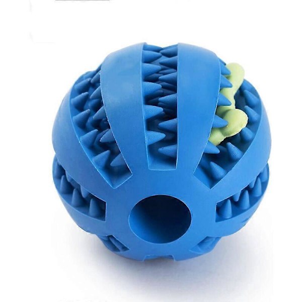 Hundleksak med tandvårdsfunktion, naturligt gummi - Robust hundboll Ø 5 cm - Hundboll för små och stora hundar - Tuggleksak i Ca