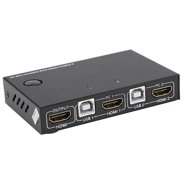 AM-KM201 KVM-switch 2-port HDMI-fördelare 1080P 4K för 2 datorer som delar en skärm