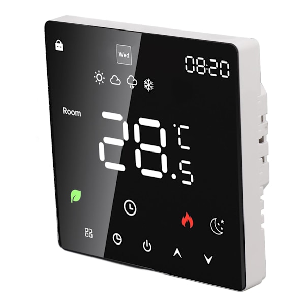 3A Digital Termostat med LCD-skærm Smart Programmerbar Termostat med Touchscreen Hydronisk Kedel Termostat AC 90V‑240V WiFi
