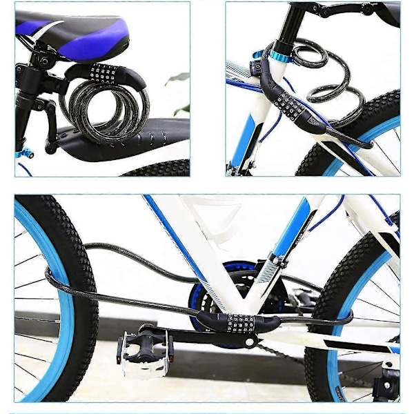 Cykel Lås Cykellås 1200mm/12mm Cykelkabellåse