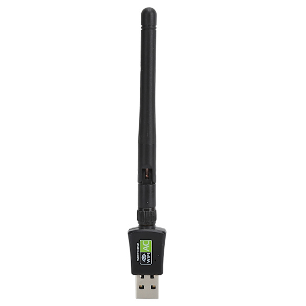 USB Wifi Adapter Mottaker Antenne Ethernet 600Mbps 2,4Ghz5Ghz trådløst nettverkskort Svart