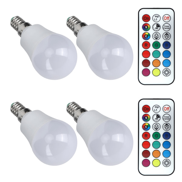 45 W LED RGB -polttimovalo Värikäs vaihdettava kaukosäätimen lamppu makuuhuoneen portaikkopalkkiin 85V265V (RGB Pure White 6000K E14 lamppukanta)