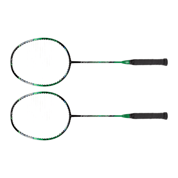 2 stk. Badminton Rackets i Carbon Fiber, Ultralette for Voksne til Trening, Konkurranse, Rekreasjon, Grønn