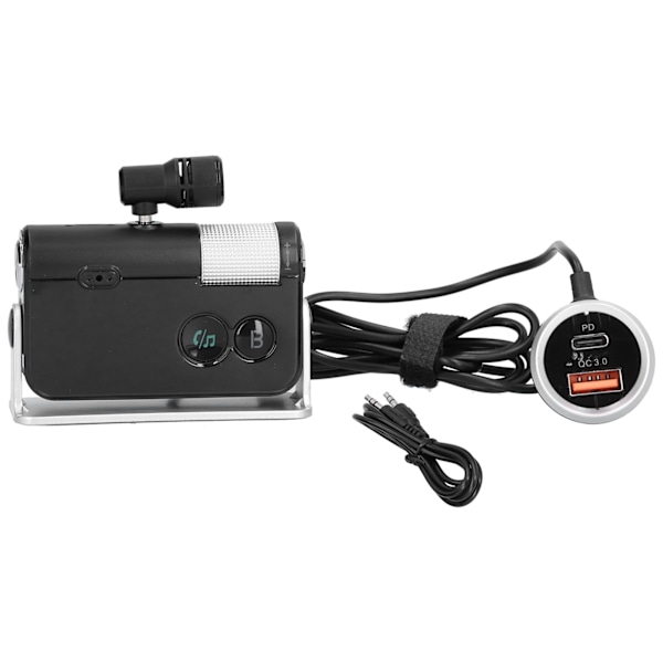 Auton Bluetooth-laturi QC3.0 PD18W USB TypeC -liitäntä mikrofonilla monitoimintoinen