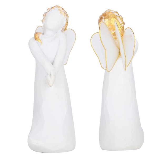 Engel Figur Ornament Harpiks Skulptureret Stue Hjem Indretning Desktop Håndværk Gave