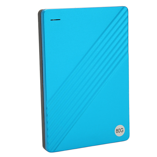 Ekstern harddisk Ultrathin 2,5 tommer USB 3.0 aluminiumlegering Plug and Play mobil harddisk til computer TV telefon blå 80GB