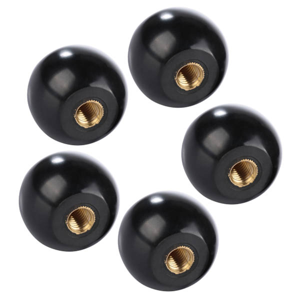 5 Styck Svart rund kula Bakelit Spak Knopp M8*32 Byte av verktygsmaskin