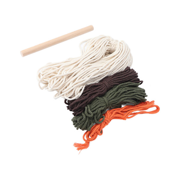 Macrame Kit Kaktusmönster Fridfullt Avslappnande DIY Vävmaterial Väska Set för Hantverksentusiaster