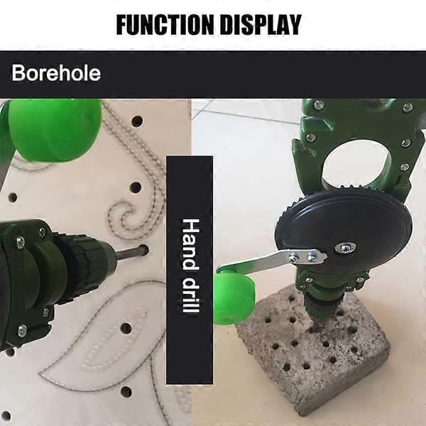 Undervisningsmateriell Kraftig Manuell Drill DIY Trebearbeiding Hånddrill DIY Verktøy som visa