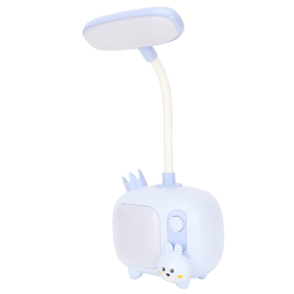 Leselys for barn TV-stil Base Fleksibel svanehals USB-lading Myk LED Barnebordslampe for studenter Studie Arbeid Blå