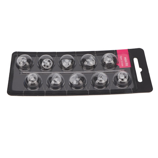 10 st Hörselförstärkare Öppna kupoler 10MM Silikon Transparent Mjuk Förhindra statiska öronproppar Tips