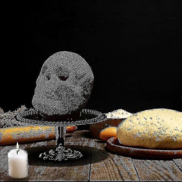 Large Realistic Silicone Skull Cake Mold DIY Baking Pan for Halloween