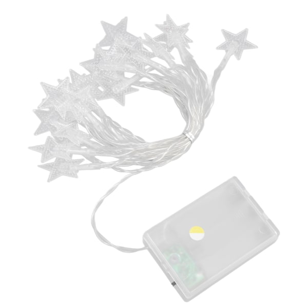 Ljusslinga 20 LED-lampor 3 meter Inomhus Dekorativt Ljus Stjärnform Glödlampa Varm Ljus för Sovrum Vardagsrum