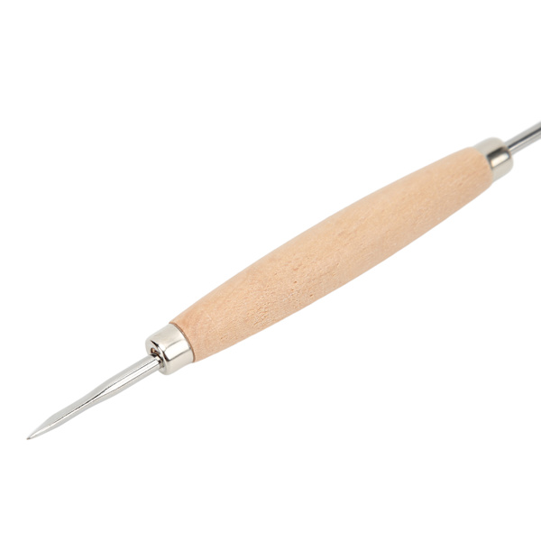 Leathercraft modellering Carving Tools Lett trehåndtak DIY Lær Press Rub Tool for Lær Press Rub/Edge Skiving