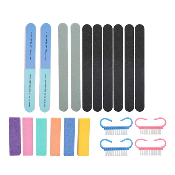 20 st Nail Files Professionell Nagelkonst Slipning Fil Poleringsbuffer Manikyrset