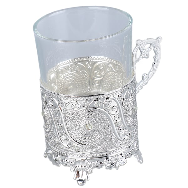 Ölmugg i legerat glas Matal ölkopp Samlarmugg Dekorativ whiskymugg ​​Dricksmugg för fars dag julfödelsedag Silver (Q18149)