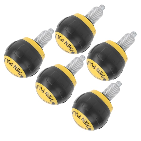 5 kpl 50x45mm Fitness Pop Pull Pin -nuppi Vapautus Synteettinen Kartonkikahva Harjoitus Varaosa M16 Musta ja Keltainen