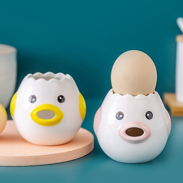 Sød Keramisk Kylling Æg Separator til Blomme og Hvid Køkken Gadget Bageværktøj