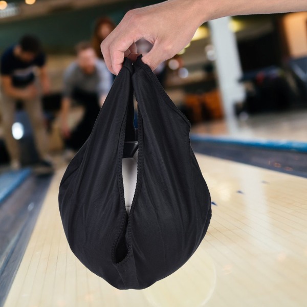 Bärbar lätt bowlingbollsväska Cleaner Ball Pouch Carrier för gymutrustning Svart