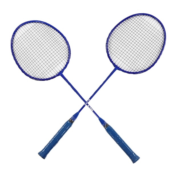 Badmintonracket Lätt Bekväm Järnlegering Amatör Dubbel Badmintonracket Set för Nybörjarträning