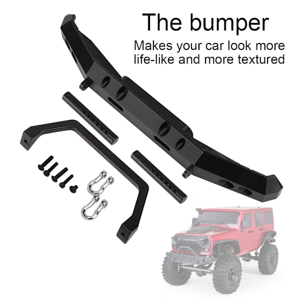 Alumiiniseos RC-etupuskurin suojus Varaosien päivitystarvikkeet Lisävarusteet RGT 1/10 Truck Overland Rock Cruiser EX86100 (Musta B R86025BL)