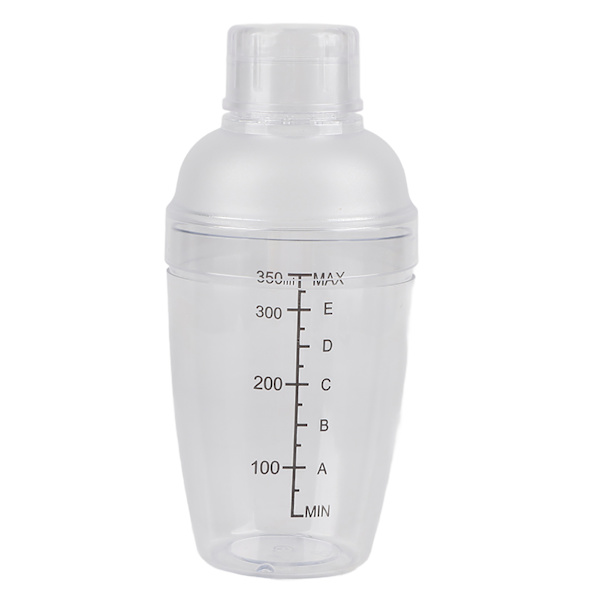 Anti-lækage gennemsigtig PC Resin Cocktail Shaker Mixer med Scale Bar Tool (300ml)