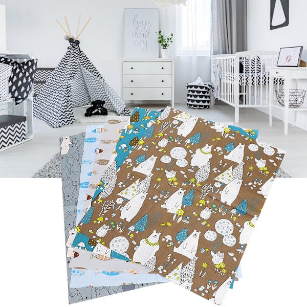 6 kpl puuvillakangasta sekoitettu kuvioväri kangas käsityöt DIY vauvan tilkkutäkit ompelutarvikkeet 50x40cm