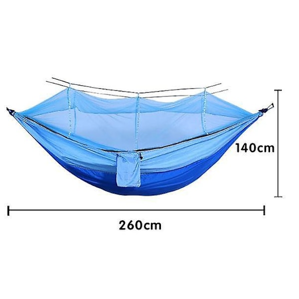 3-in-1-riippumatto hyttysverkolla ja peitteellä, XXL Double Camping -riippumatto ulko- ja sisäkäyttöön, 100 kg:n kantavuus