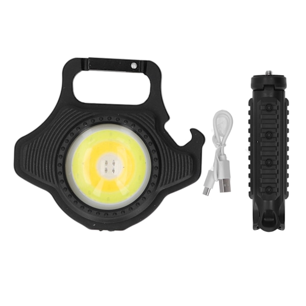 COB Small Flashlight 500LM Rechargeable Portable Mini Pocket Light with Folding Bracket for Fishing Walking and Camping