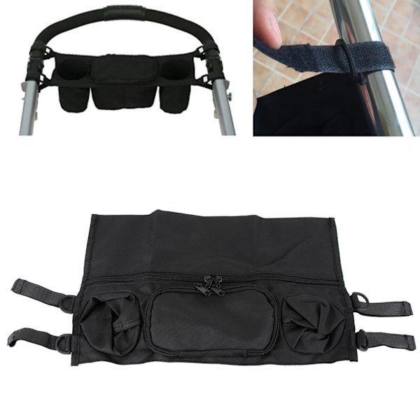 Barn Baby Barnvagn Barnvagn Bricka Hängväska Flask Mugghållare Organizer