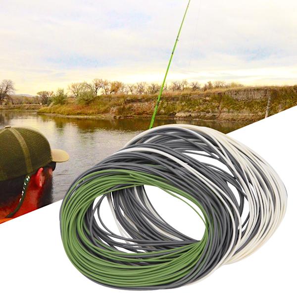3 Farger Gress Grønn/Grå Lilla/Elfenben PVC Nylon Vekt Forover Flytende Fluefiske HovedlinjeDT5F