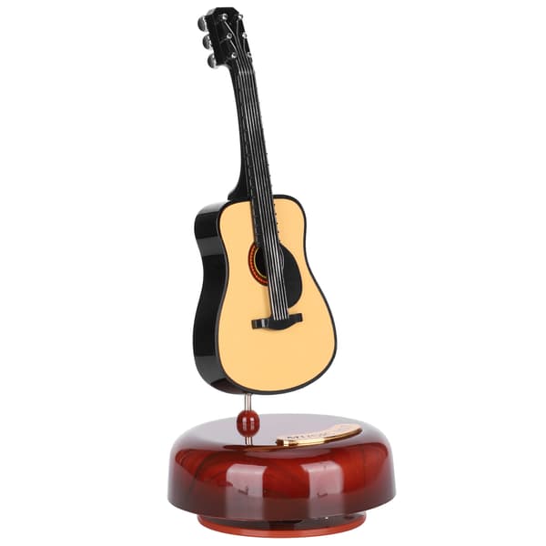 Gitarr Roterande Speldosa Mini Heminredning Musikinstrument Prydnader Liten Present
