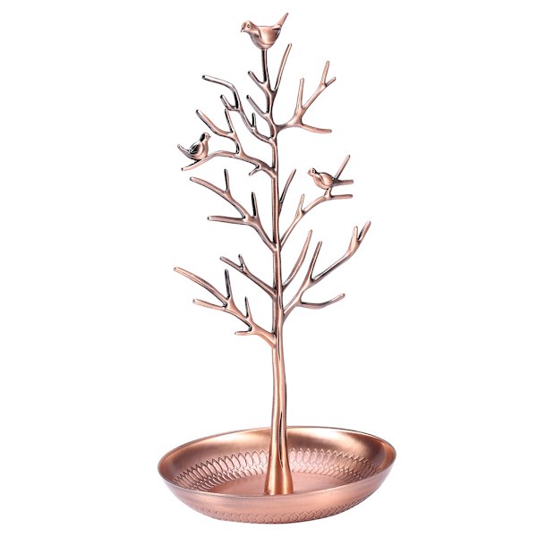 Metall ørepynt Stativ Halskjede Organizer Smykkeholder Ornament Display Trestativ (bronse)