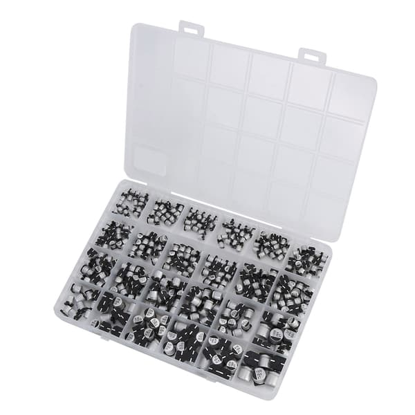 400 stk. SMD Elektrolytkondensator 24 Værdier Aluminium 1uF‑1000uF Tilbehørssæt 6.3V‑50V