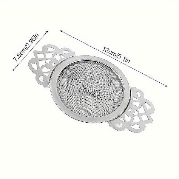 1 stk., Te-si, Te-brygger, Te-infusionsenhed med mesh, Premium tefilter, 304 rustfrit stål te-si med mesh og blondekant, Kaffefilter, Te-filter med mesh,