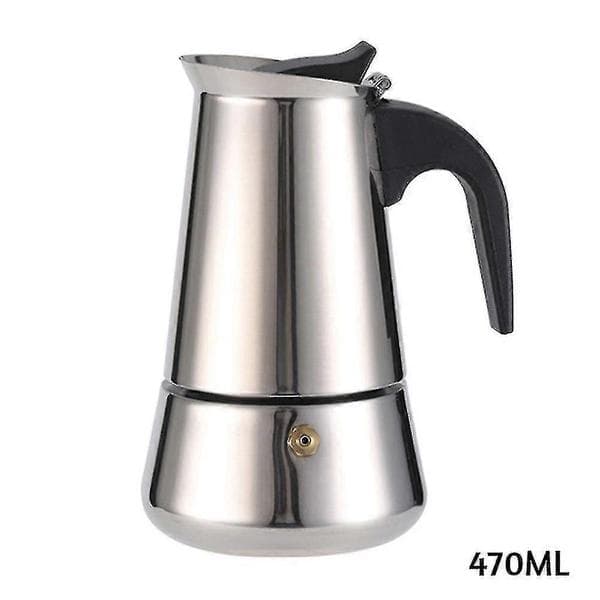 Aluminium/rustfrit stål espressokande til kogeplade, multifunktionelle mokakander i rustfrit stål Stainless Steel 50Ml