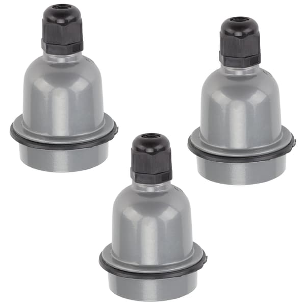 3 stk E27 lampeholder vanntett god varmeisolasjon anti-smeltende keramisk E27 lyssokkel