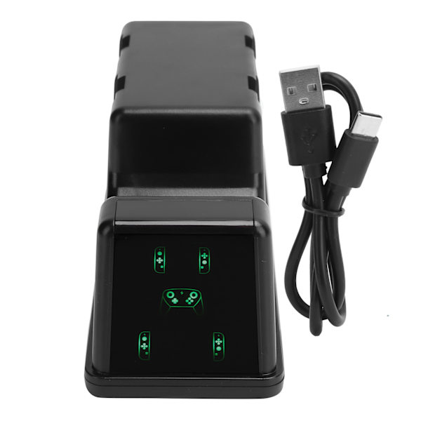 5-i-1 multifunktionell ABS-laddningsstativ med digital display för NS Pro Controller/Joy-Pad