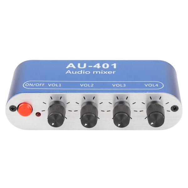 Mini Stereo Mixer 4 in 1 Out Volymjustering 3,5 mm ljudväljare förstärkare för PC Laptop Hörlurar