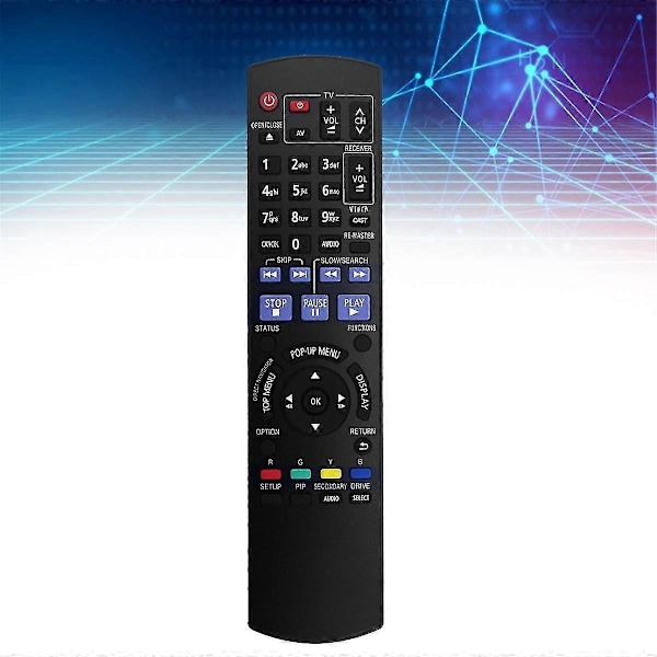 N2QAYB000380 Ersättningsfjärrkontroll kompatibel med BLU RAY Disc Player DMP-BD60 DMP-BD80 DMPBD60 DMPBD80 DMP-BD80GN DM