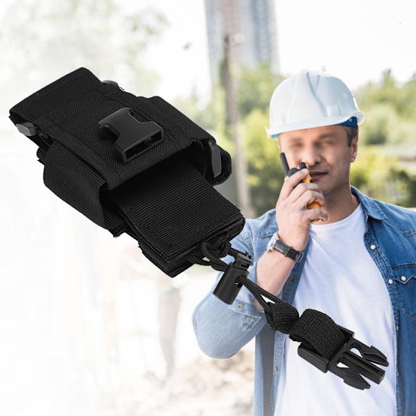 Universell justerbar multifunktionell svart intercom radio förvaringsväska walkie talkie väska hållare påse